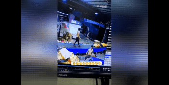 Worker Gets Instant Karma After Walking On A Machine On The Job