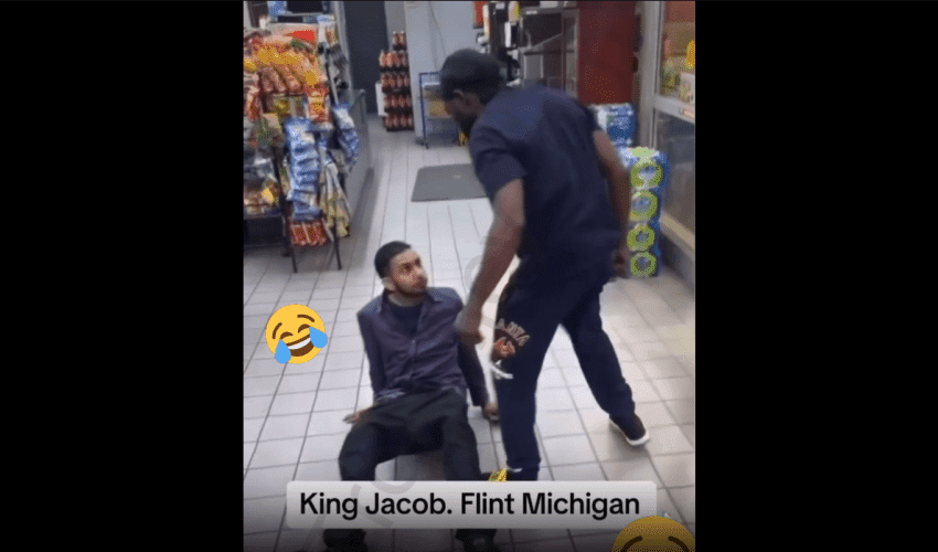 Dude Gets Knocked Out For Saying The N Word After Confronting A Man About His Little Brother!
