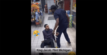 Dude Gets Knocked Out For Saying The N Word After Confronting A Man About His Little Brother!