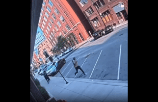 Dude Tries To Escape From Gunman In Chicago!