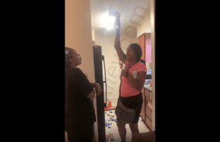 Woman Beats Her Homegirl After She Called Her A B**tch In Her House!