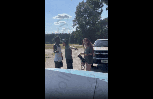 White Boy Protects White Woman From Her Abusive Pimp And Puts Hands On Him After He Tried To Demand Her To Come With Him!
