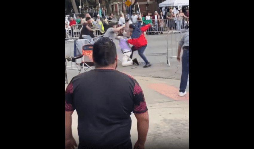 Mexican Independence Day Takes A Bad Turn With A Machete Being Involve In Brawl!