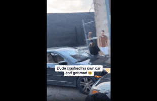 Dude Gets Mad And Crashed His Own Car After A Guy Kept Repeating What He Said!