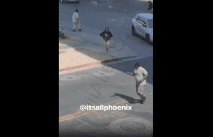 Dude Gets Hit With The Switch After Running From Opp In Phoenix Arizona!