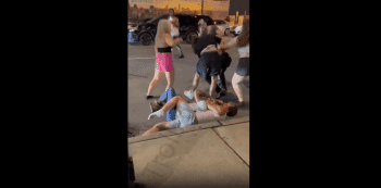 Two Blk Men With No Help Gets Jumped By H@te Group Filled With Angry Women And Men Outside A Club!