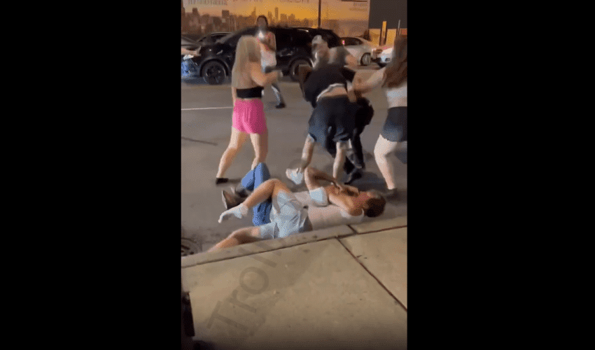Two Blk Men With No Help Gets Jumped By H@te Group Filled With Angry Women And Men Outside A Club!