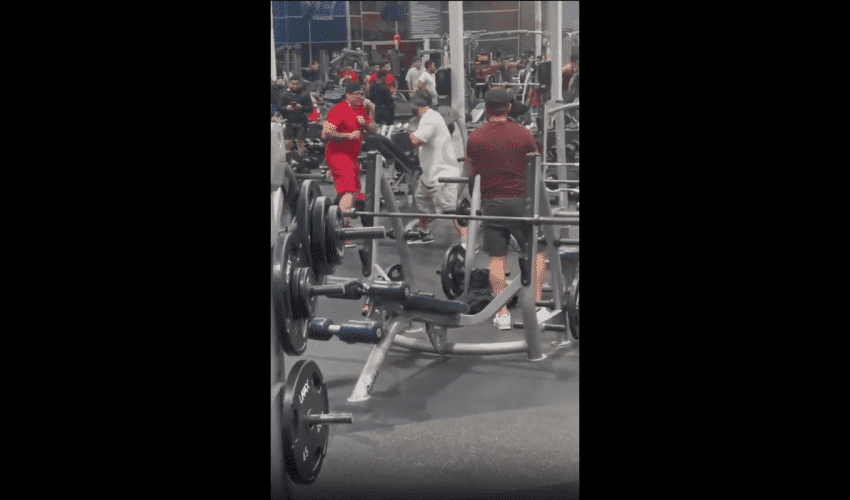 Two Guys Goes At It In The Gym While Everybody Watch!