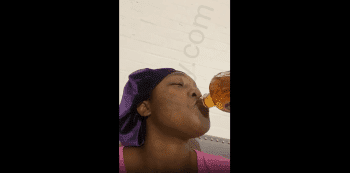 Girl Throats A Whole Bottle Of Liquor!