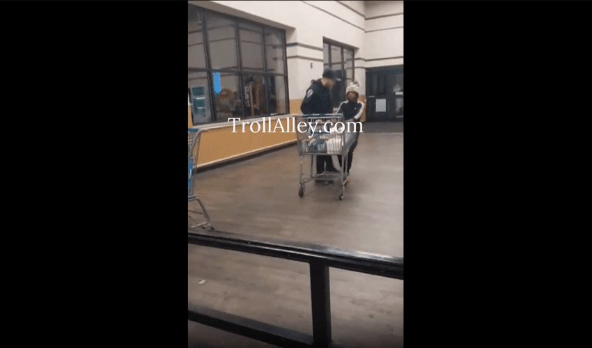 Security Guard Tries To Stop Little Boy From Stealing In Grocery Store!