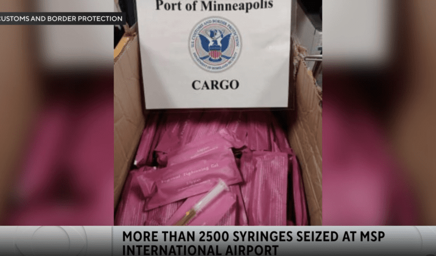 2500 Syringes Of Women Kitty Tightening Jail Seized At Minneapolis Airport!