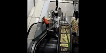 When Playing On The Escalator Goes Wrong!