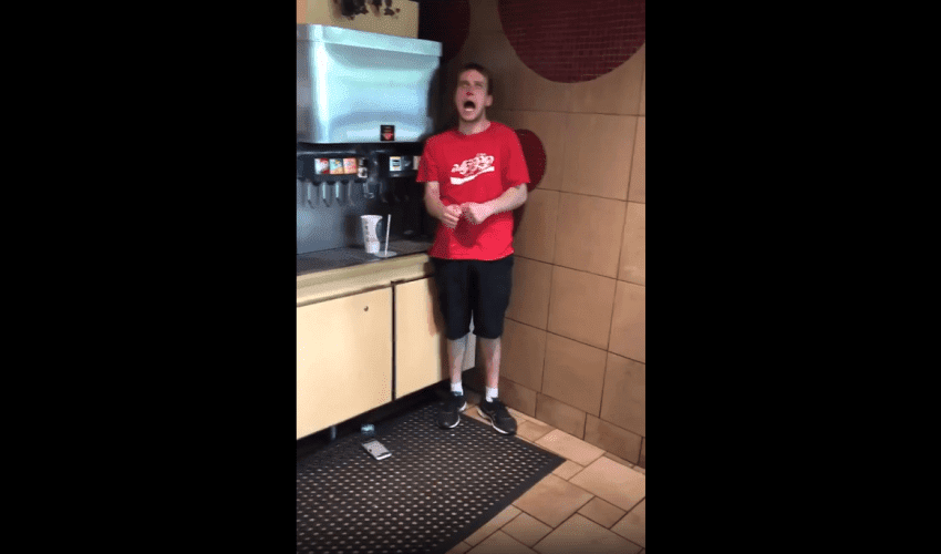 Dude High On Dust Caught At Mcdonalds Going Up In Rage!
