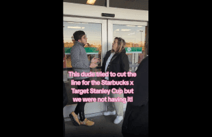 The Snowbunnies Was Pissed After A Guy Tried To Skip The Line At Starbucks X Stanley Up!