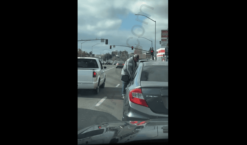 Dude Tried To Run Back To His Car After Hitting A Guy In Traffic But Gets Instant Karma!