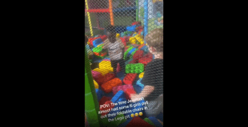 Bad Parenting: Mother Records Little Boy Throwing Legos At Her Child!