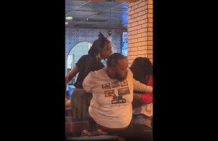 Girl Helps Her New Boyfriend Jump Her Jealous Ex Boyfriend In Restaurant After He Attacked Him!