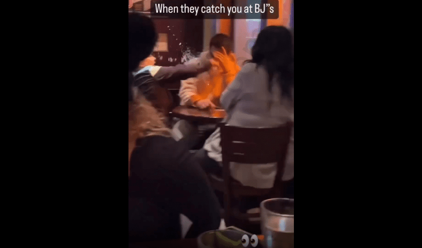 Dude Gets Violated By His Girlfriend After He Was Caught Having Lunch With Another Woman!