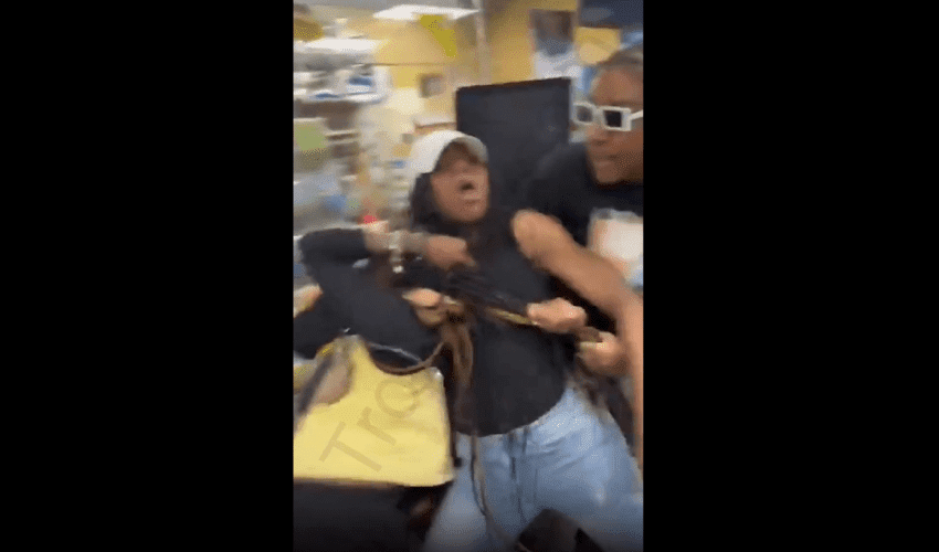 Girl Protects Her Sister From Another Girl That Tried TO Violate Her In Store For Talking Crazy!
