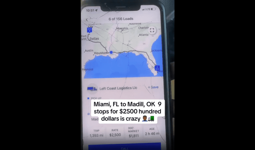 Dude Called Up A Company That Tried To Give Truck Drivers $2500 Dollars To Drop Off 9 Loads From Miami To Oklahoma!