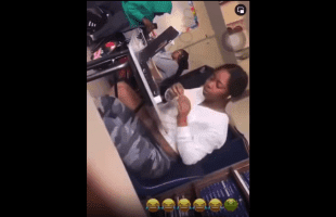 Girl Caught Doing A Line At School!