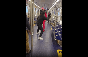 OG Gets Pressed By Homeless Guy For Disturbing His Sleep On The Train In New York