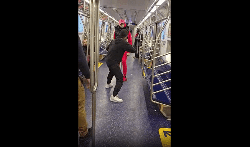 OG Gets Pressed By Homeless Guy For Disturbing His Sleep On The Train In New York