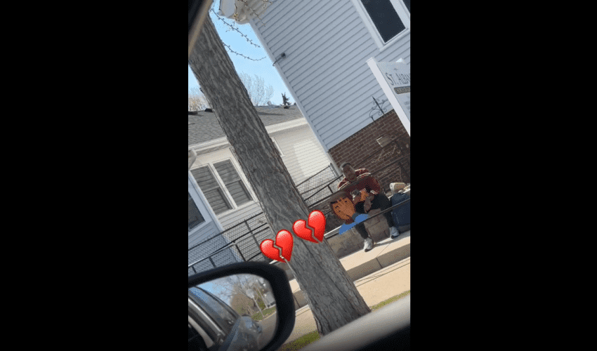 Dude Goes Off After A Guy Was Smoking Some Blues Thru Some Foil On His Church Steps!