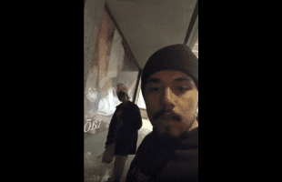 Mexican Guy Harasses Older Black Woman For Being Homeless On The Street And Tries To Run Her Off