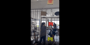 Store Owner Hugs Thief After She Got Locked In The Store For Stealing!