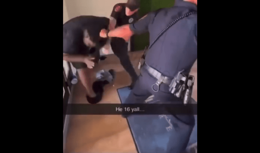 Two Police Officers Caught On Camera Hitting A 16 Year Old Boy During Altercation