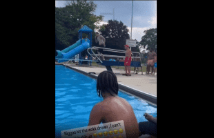 Theses Aint His Friends: Dude Gets Laughed At By His Homies After He Jumped In The Pool And Almost Drowned!