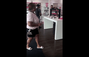 T mobile Employee Put Hands On A Elder Man For Talking To His Female Employee Crazy