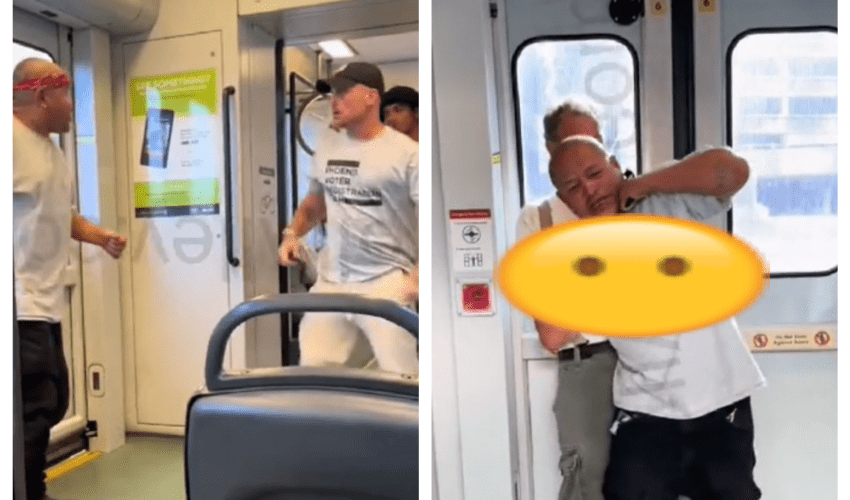 3 Trump Supporters Works Together To Get A Disrespectful Migrant Off The Train In Phoenix