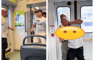 3 Trump Supporters Works Together To Get A Disrespectful Migrant Off The Train In Phoenix