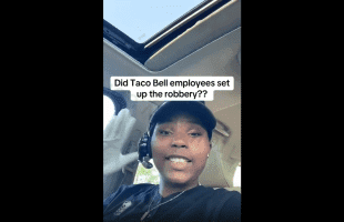 Taco Bell Employee Breaks Down The Story After They Just Got Robbed And Was Warned By A Customer That A Man With A Gun Was Hiding In The Bushes