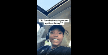 Taco Bell Employee Breaks Down The Story After They Just Got Robbed And Was Warned By A Customer That A Man With A Gun Was Hiding In The Bushes