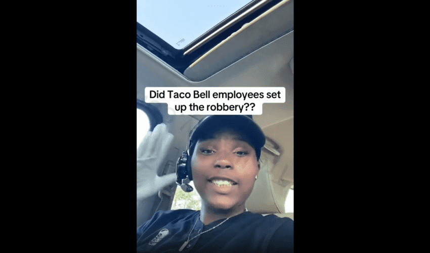 Taco Bell Employee Breaks Down The Story After They Just Got Robbed And Was Warned By A Customer That A Man With A Gun Was Hiding In The Bushes