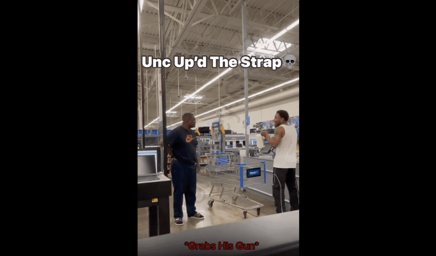 Unk Up The Strap After A Guy Was Doing A Tiktok Prank On Him In Walmart