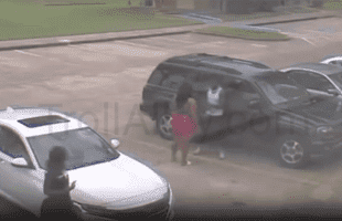 Woman Throws Her Boyfriend To The Ground After He Tried To Stop Her From Getting Into Car