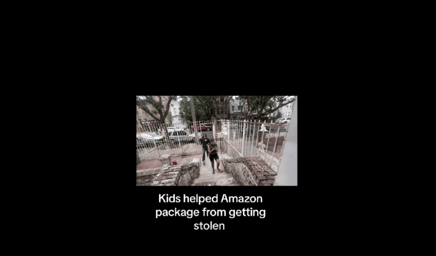 Kids Helped Amazon Package From Getting Stolen After Somebody Ran Up And Snatched It