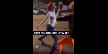 Girl Gets Caught With A Vicious Uppercut During A Fade