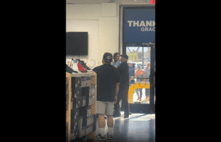 I Dont Care About This Job: Security Guard Forcibly Puts Guy Out Store After He Go Tired Of Him Coming In Stealing