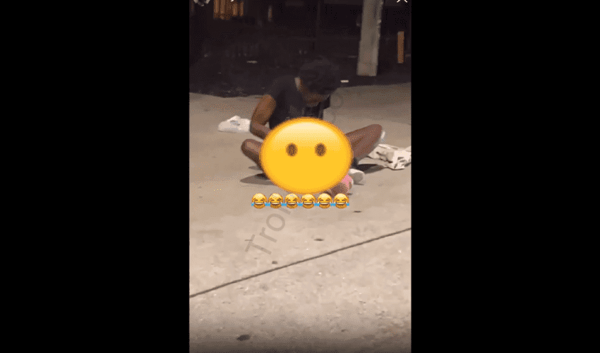 No Care In The World: Woman Caught Playing With Her Box Outside In Atlanta