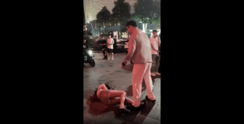 Heartless Asian Guy Kicks His Girlfriend In The Face While She Was Down For Cheating With A American Guy