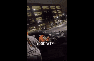 Guy With No Clothes On Randomly Jumps In A Man Car And Steals It From Him And Then Runs Him Over