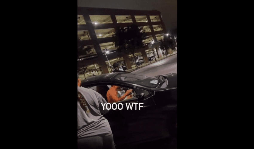 Guy With No Clothes On Randomly Jumps In A Man Car And Steals It From Him And Then Runs Him Over