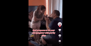 Father Proposes To His 20 Year Old Daughter And Gives Her A Ring