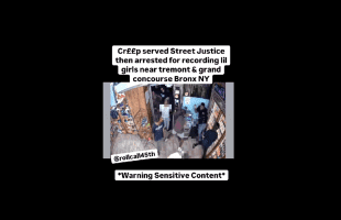 Creep Serve Street Justice By Community For Recording Little Girls In Bronx New York