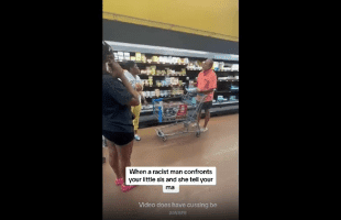 Mother Checks A White Guy After He Tried To Make Her Underage Daughter Move Out The Way At Walmart